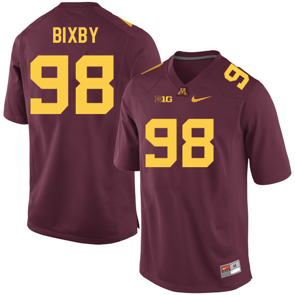 Men #98 Trey Bixby Minnesota Golden Gophers College Football Jerseys Sale-Maroon - Click Image to Close